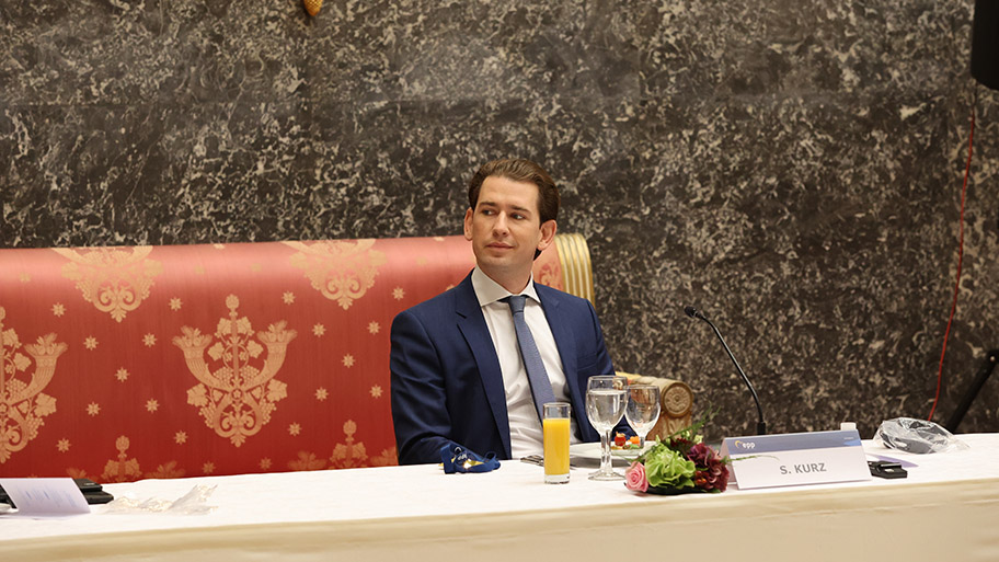 Sebastian Kurz an einem EPP Treffen, 15. Oktober 2020.