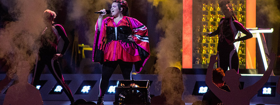 Netta Barzilai am Eurovision Song Contest 2018 in Lissabon.