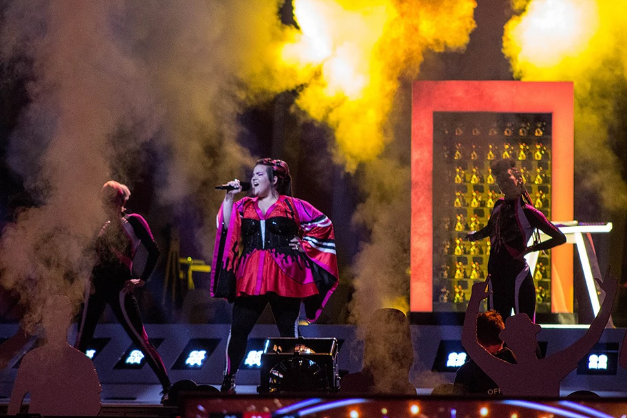 Netta Barzilai am Eurovision Song Contest 2018 in Lissabon.