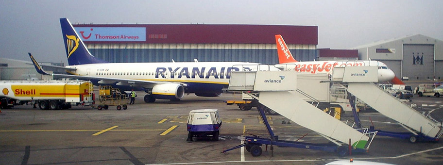 Flugzeug der Billigfluglinie Ryanair.