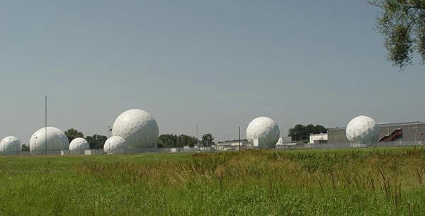 Abhörstation Echelon in Bad Aibling, Deutschland.