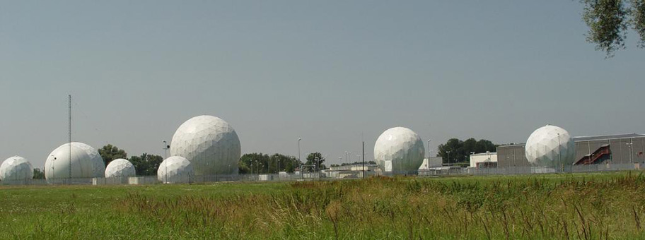 Abhörstation Echelon in Bad Aibling, Deutschland.