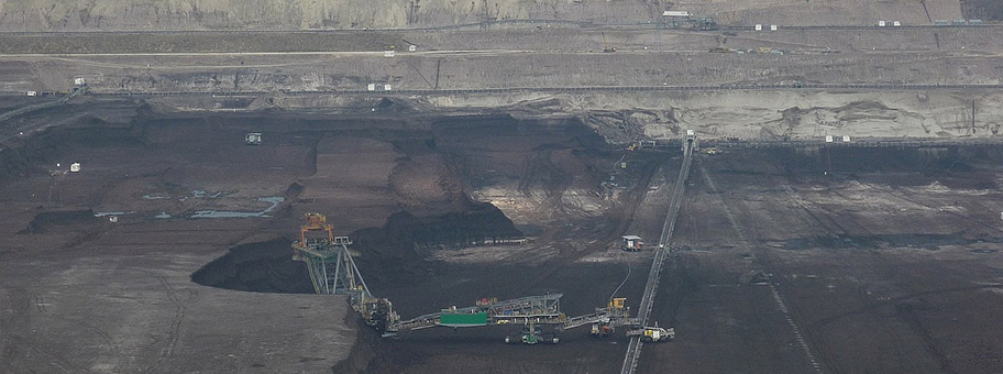 Industrieller Abbau von Kohle in Polen.