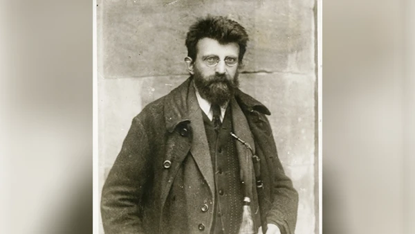 Erich Mühsam (1878–1934) in der Festungshaftanstalt Ansbach, 1919.