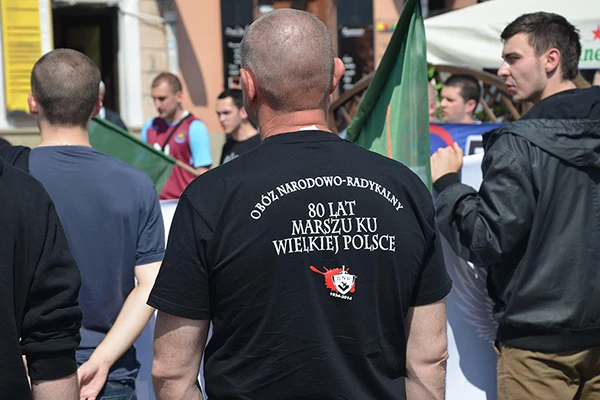 Aktivist des «Nationalradikalen Lagers» (Obóz Narodowo-Radykalny, ONR) am 1. Mai 2014 in Rzeszów, Polen.