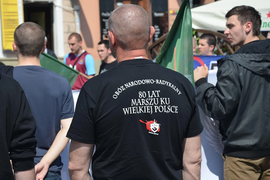 Aktivist des «Nationalradikalen Lagers» (Obóz Narodowo-Radykalny, ONR) am 1. Mai 2014 in Rzeszów, Polen.