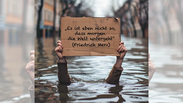 Es ist eben nicht so, dass morgen die Welt untergeht (Friedrich Merz).