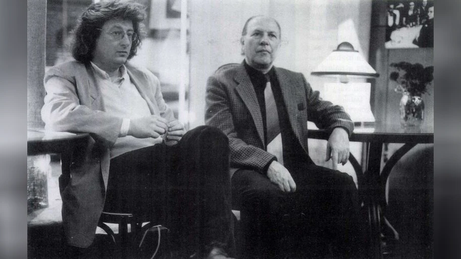 Péter Esterházy und Imre Kertész (rechts), 1993.