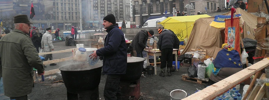 Euromaidan Proteste in Kiev am 19. Dezember 2013.