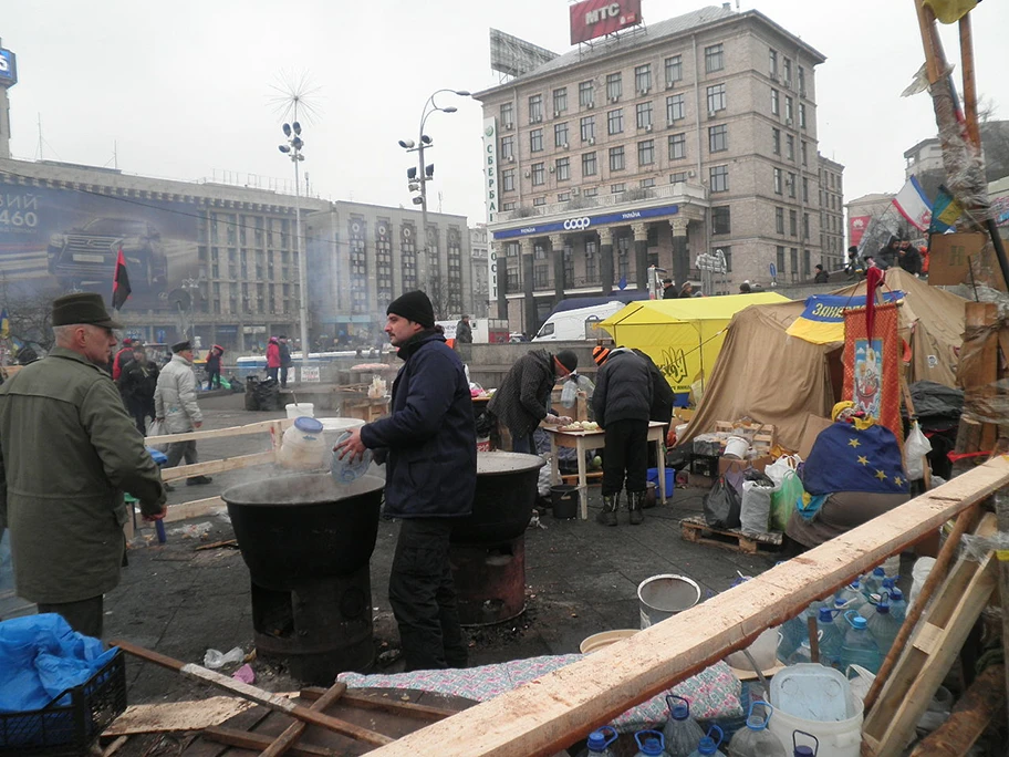 Euromaidan Proteste in Kiev am 19. Dezember 2013.