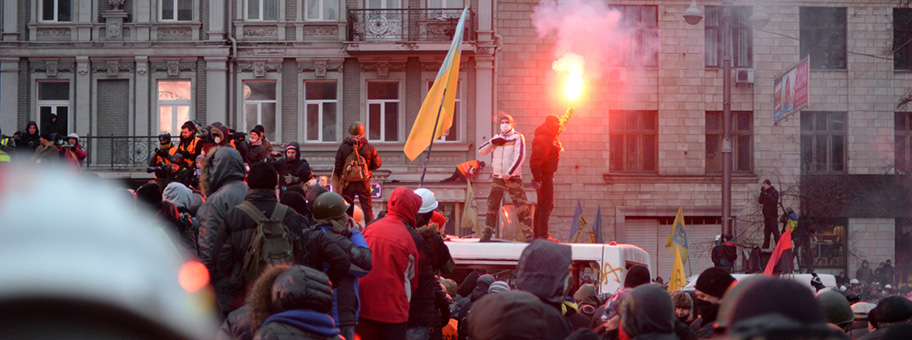 Euromaidan Proteste in Kiev am 19.