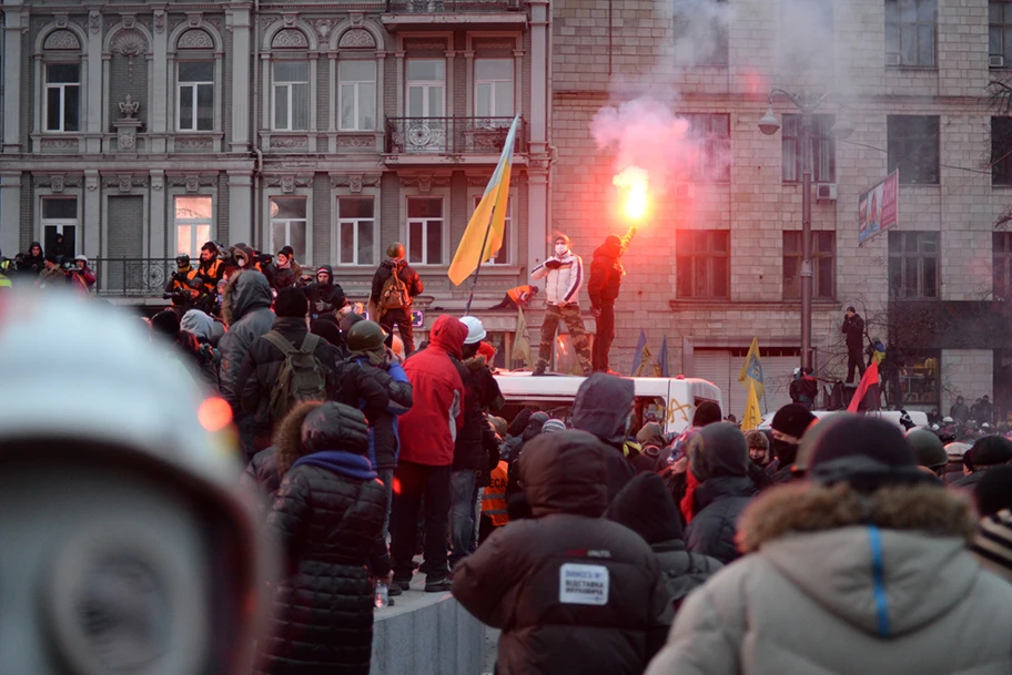 Euromaidan Proteste in Kiev am 19. Januar 2014.