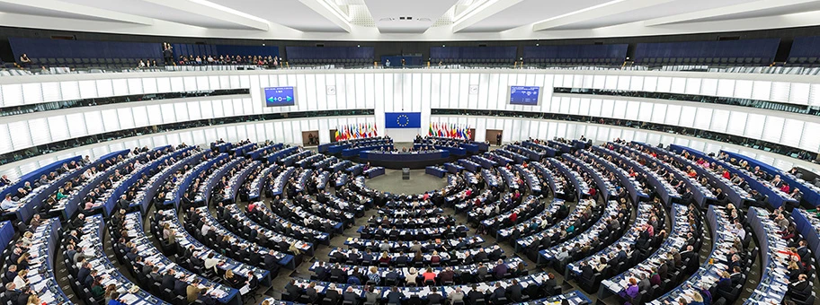 Das europäische Parlament in Strasbourg.