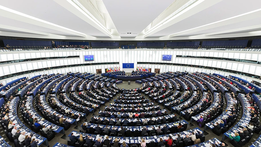 Das europäische Parlament in Strasbourg.