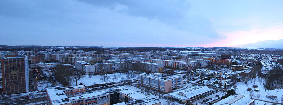 Panorama des Rostocker Stadtteils Evershagen.