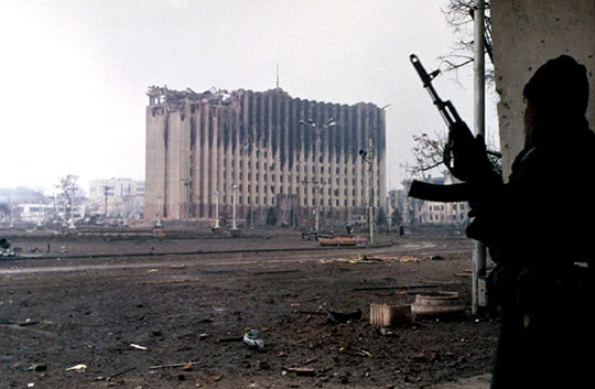 Krieg in Tschetschenien im Januar 1995.