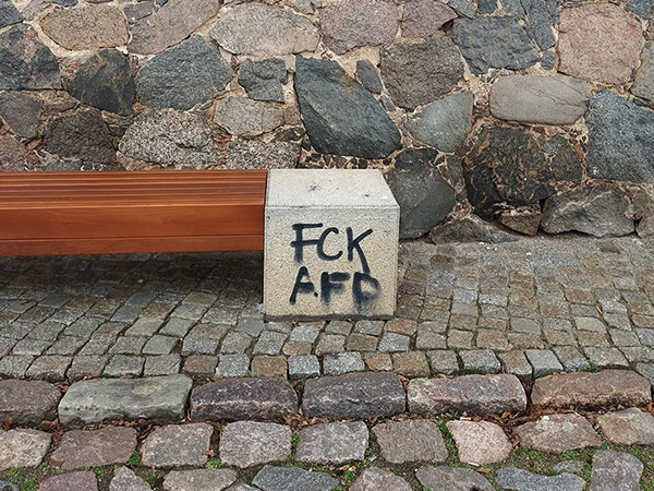 Wahlplakate der AfD für die Landtagswahl 2017 im Saarland (Saarbrücken).