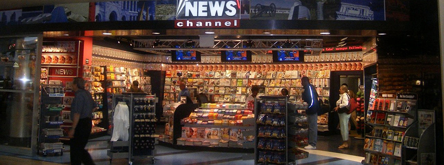 Zeitschriftenkiosk von Fox News am Minneapolis-Saint Paul International Airport.