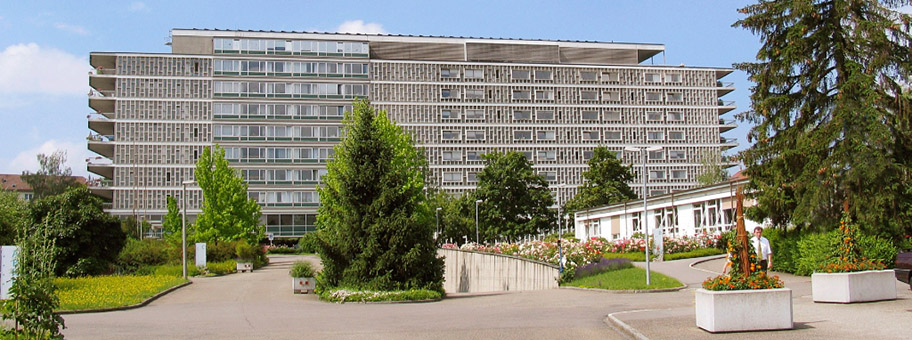 Aussenansicht des Felix Platter-Spitals in Basel.
