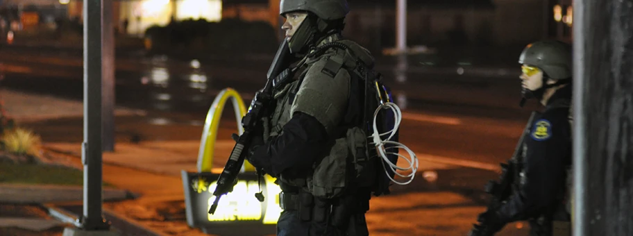 Einsatz der SWAT während den Riots in Ferguson, August 2014.