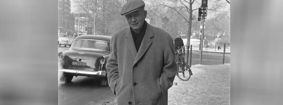 Der deutsche Filmregisseur Helmut Käutner in den Niederlanden, Januar 1960.