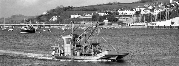 Fischerboot in Teignmouth, Süd-England.