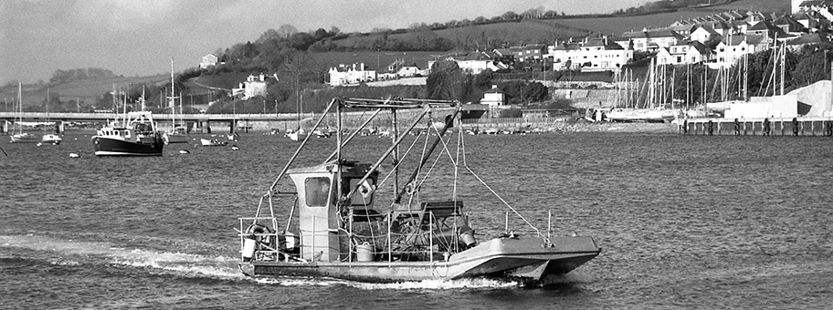 Fischerboot in Teignmouth, Süd-England.
