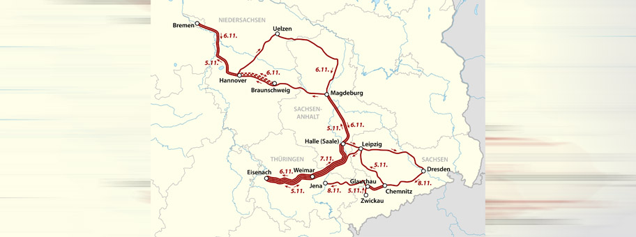 Rekonstruktion der Fluchtroute von Beate Zschäpe zwischen dem 4.