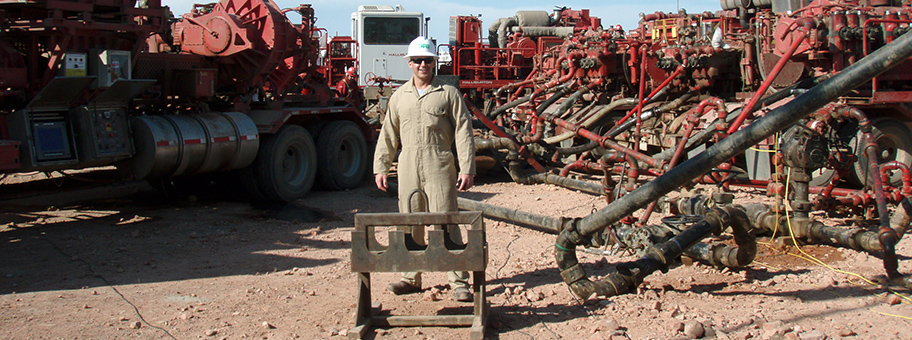 Schiefergasgewinnung mit der Fracking-Methode in Nord Dakota, USA.