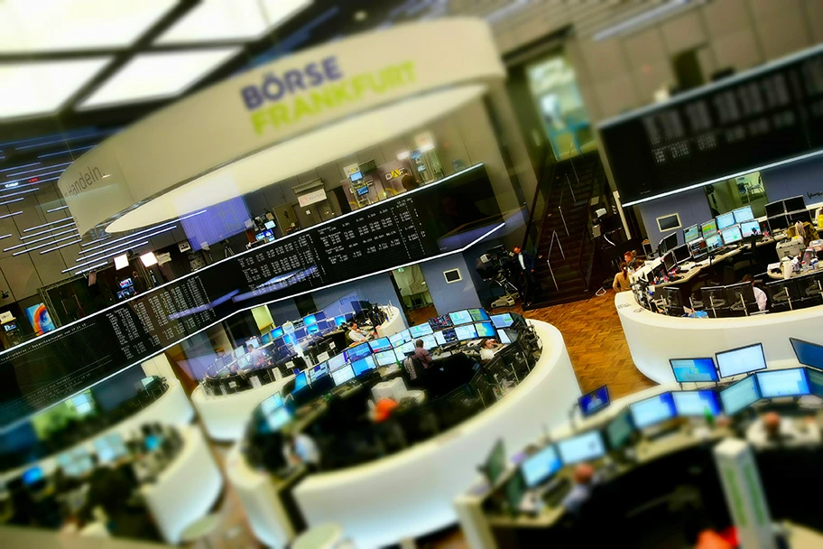 Innenansicht der Frankfurter Börse.