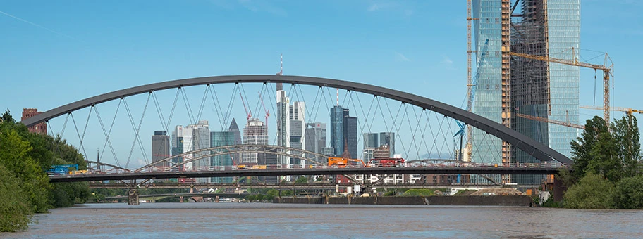 Skyline in Frankfurt am Main mit EZB.