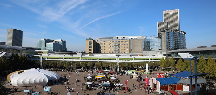 Panorama der Frankfurter Buchmesse 2018.