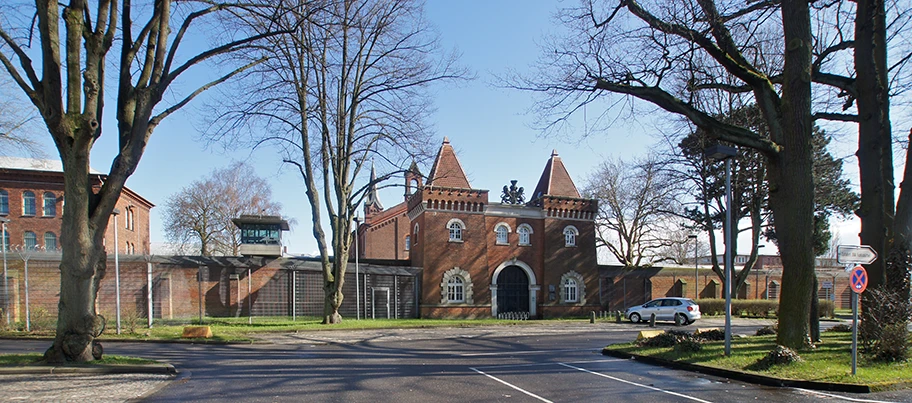 Hamburg-Ohlsdorf, Deutschland. Die JVA Fuhlsbüttel und Gedenkstätte des KZ Fuhlsbüttel.