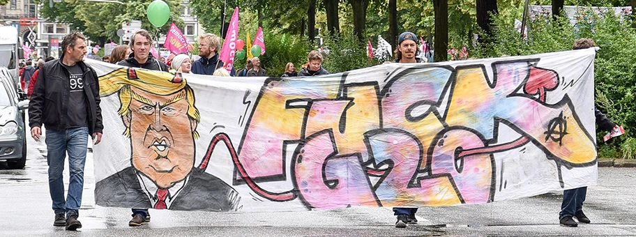 Demozug der G20-Protestwelle in Hamburg, 2. Juli 2017.
