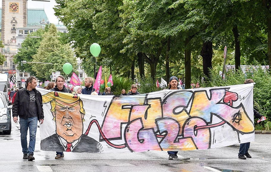 Demozug der G20-Protestwelle in Hamburg, 2. Juli 2017.