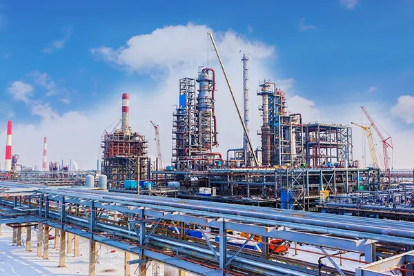 Gasförderanlage von Gazprom in Russland.