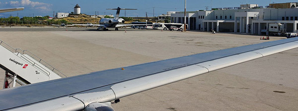 Der rentable Flughafen von Mykonos: Gehört jetzt deutschen Bundesländern.