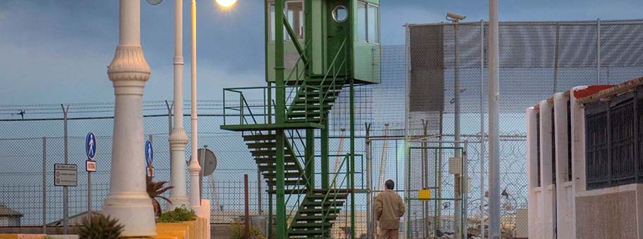 Grenzzaun im spanischen Melilla.