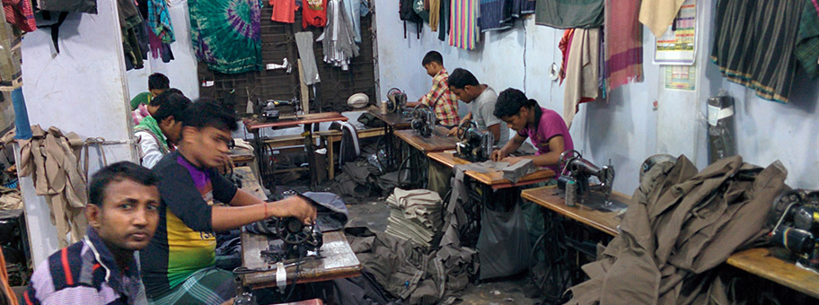 Kleiderproduktion in Dhaka, Bangladesch.