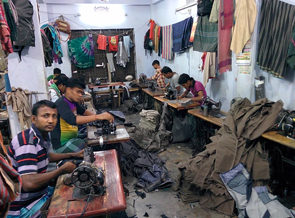 Kleiderproduktion in Dhaka, Bangladesch.