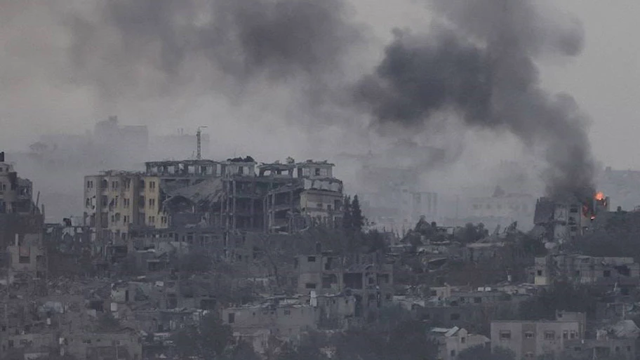 Zerstörte Gebäude im Gaza Streifen, Oktober 2023.