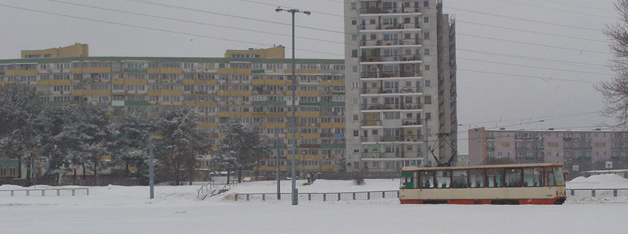 Gdańsk - Zaspa. Endstation der Tramlinie.