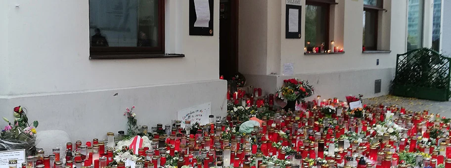 Gedenken zum Terroranschlag in Wien am Ruprechtsplatz, 8. November 2020.
