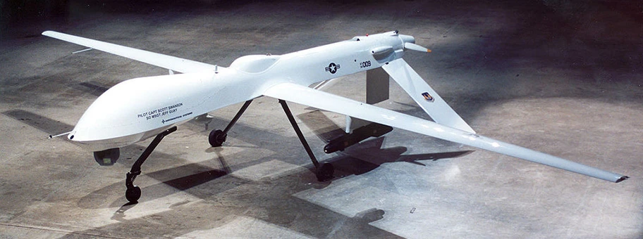 Eine General Atomics MQ-1A Predator Kampfdrohne.