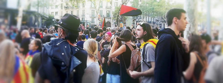 Generalstreik in Barcelona am 3. Okttober 2017.