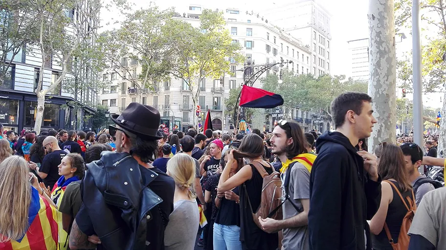 Generalstreik in Barcelona am 3. Okttober 2017.