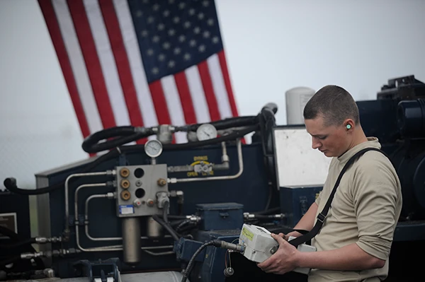 Kontrollraum einer Abschussrampe für Interkontinentalraketen auf der Vandenberg Air Force Base.