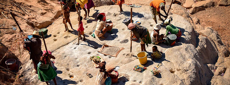 Goldgewinnung in Madagaskar, Juni 2016.