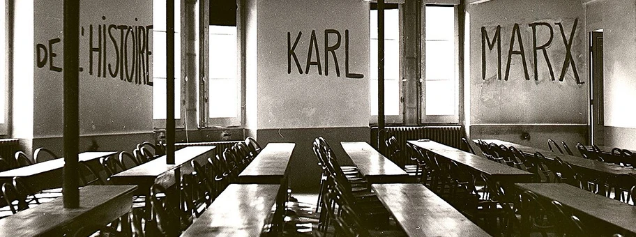 Hörsaal der Universität in Lyon, Sommer 1968.