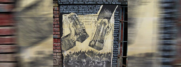 Kampf gegen Gentrifizierung in der Lower East Side in London.